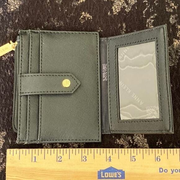 Anne Klein Bifold Faux Leather Wallet used - Pegged Card Case Coin Compartment - Picture 4 of 9